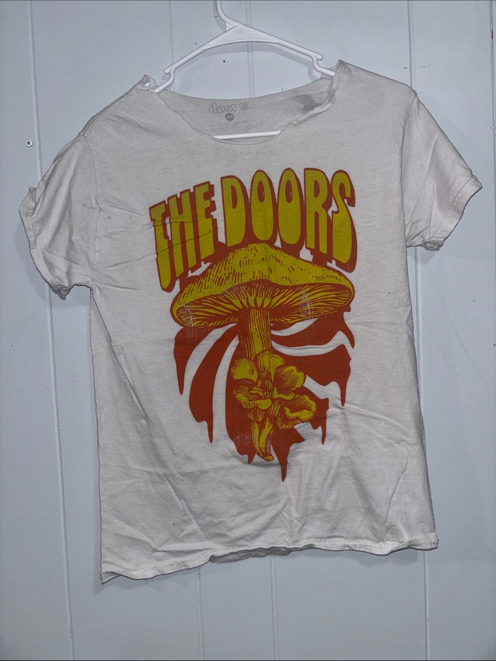 Graphic Tee - White with Yellow & Orange Print